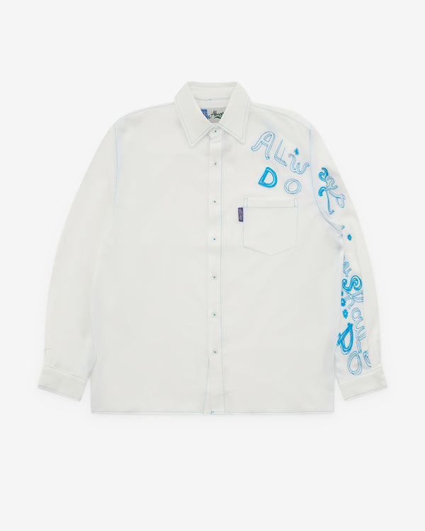 Always Do What You Should Do - Men’s Handstyle Ls Shirt - (White)