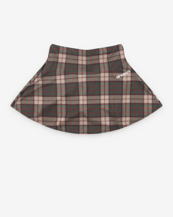 Always Do What You Should Do - Women’s Plaid He@Rt Logo Skort - (Brown)