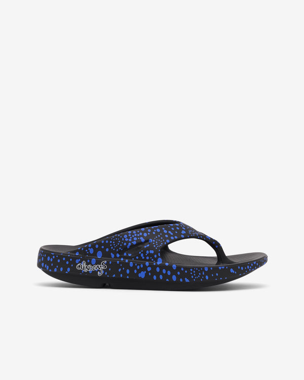 Always Do What You Should Do - Oofos Sports Sandal - (Black/Blue)