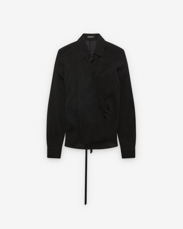 Ann Demeulemeester  - Women's Alba Asymmetric Wrap Shirt - (Black)