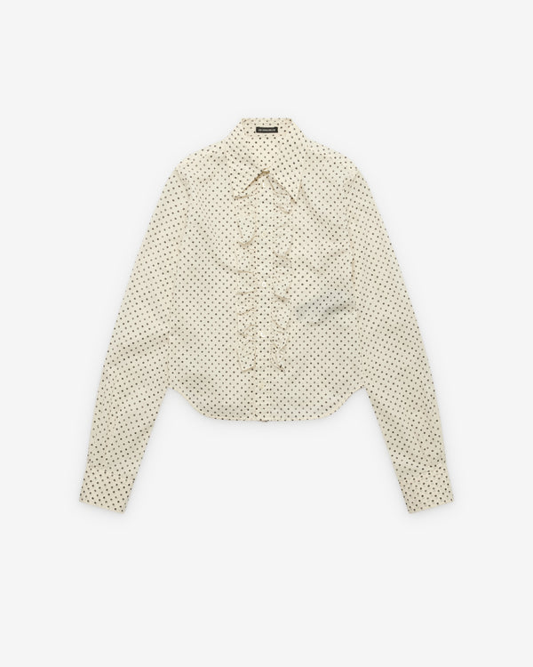Ann Demeulemeester - Women's Erma Slim Fit Ruffled Shirt - (Natural White)