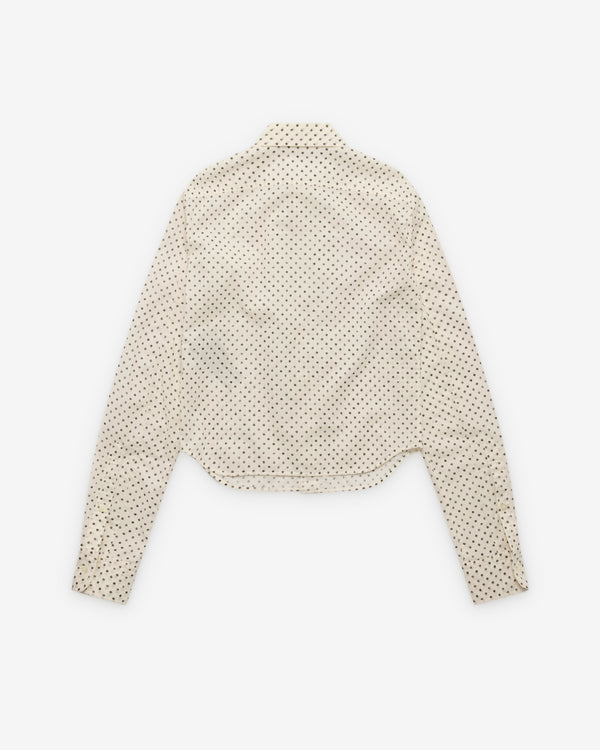 Ann Demeulemeester - Women's Erma Slim Fit Ruffled Shirt - (Natural White)