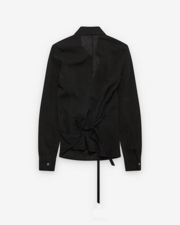 Ann Demeulemeester  - Women's Alba Asymmetric Wrap Shirt - (Black)