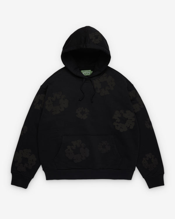 Denim Tears - Men's Black Mono Cotton Wreath Hoodie - (Black)
