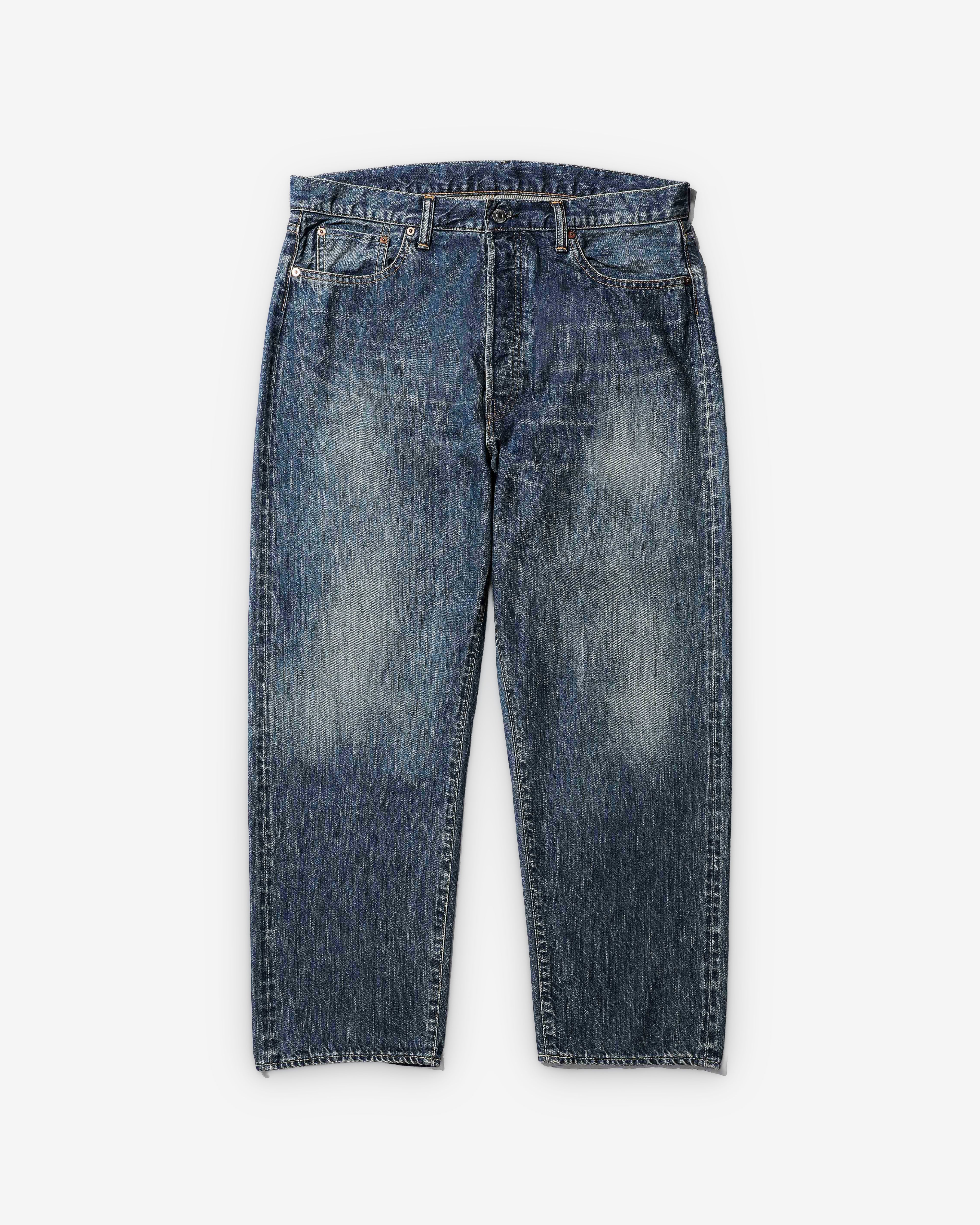 A.Presse: Men's Washed Denim Wide Pants (Indigo) | Dover Street