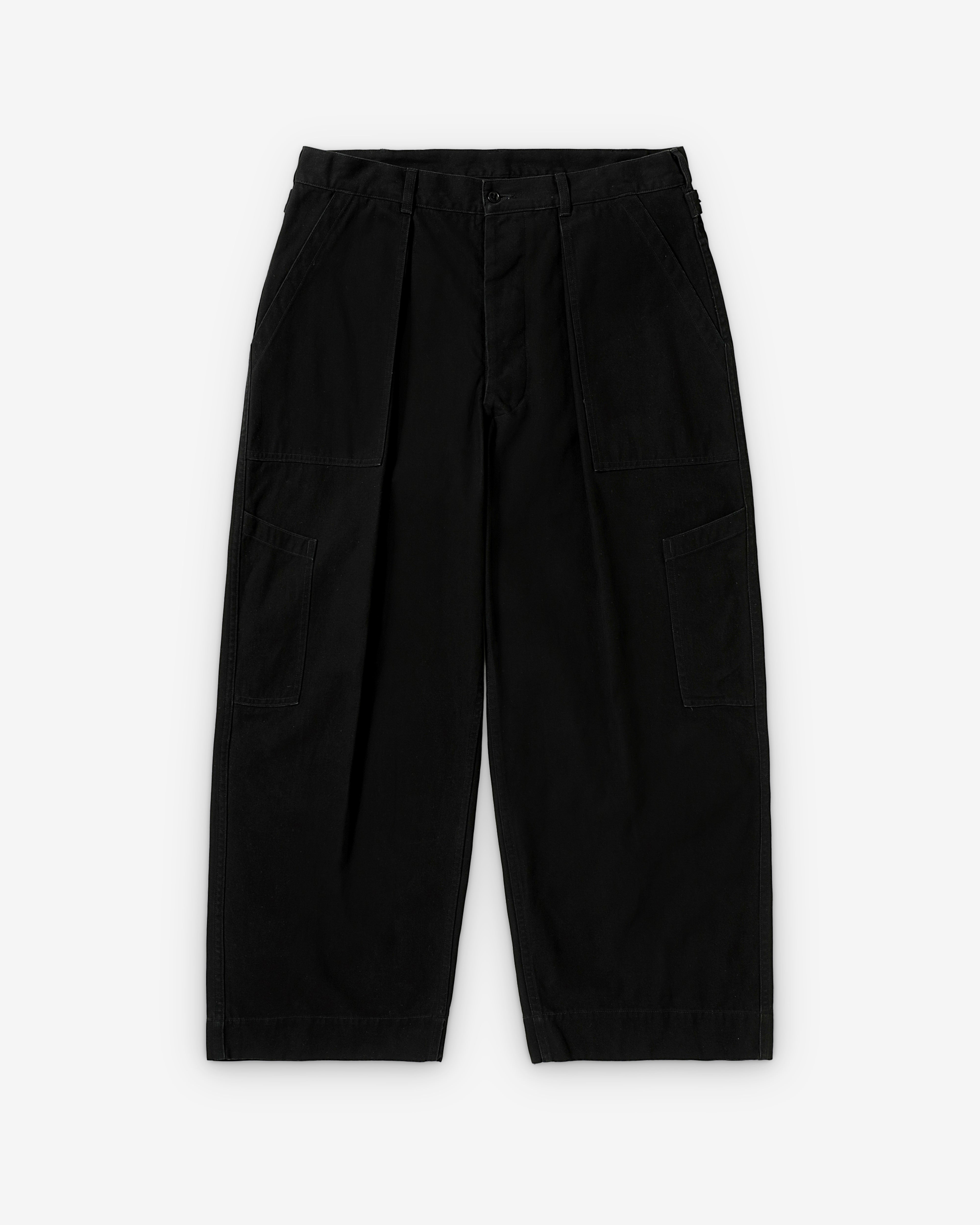 【A.PRESSE】USAF Hemmed Bottoms A.Presse: Men's Usaf Hemmed Bottoms (Black) | Dover Street Market