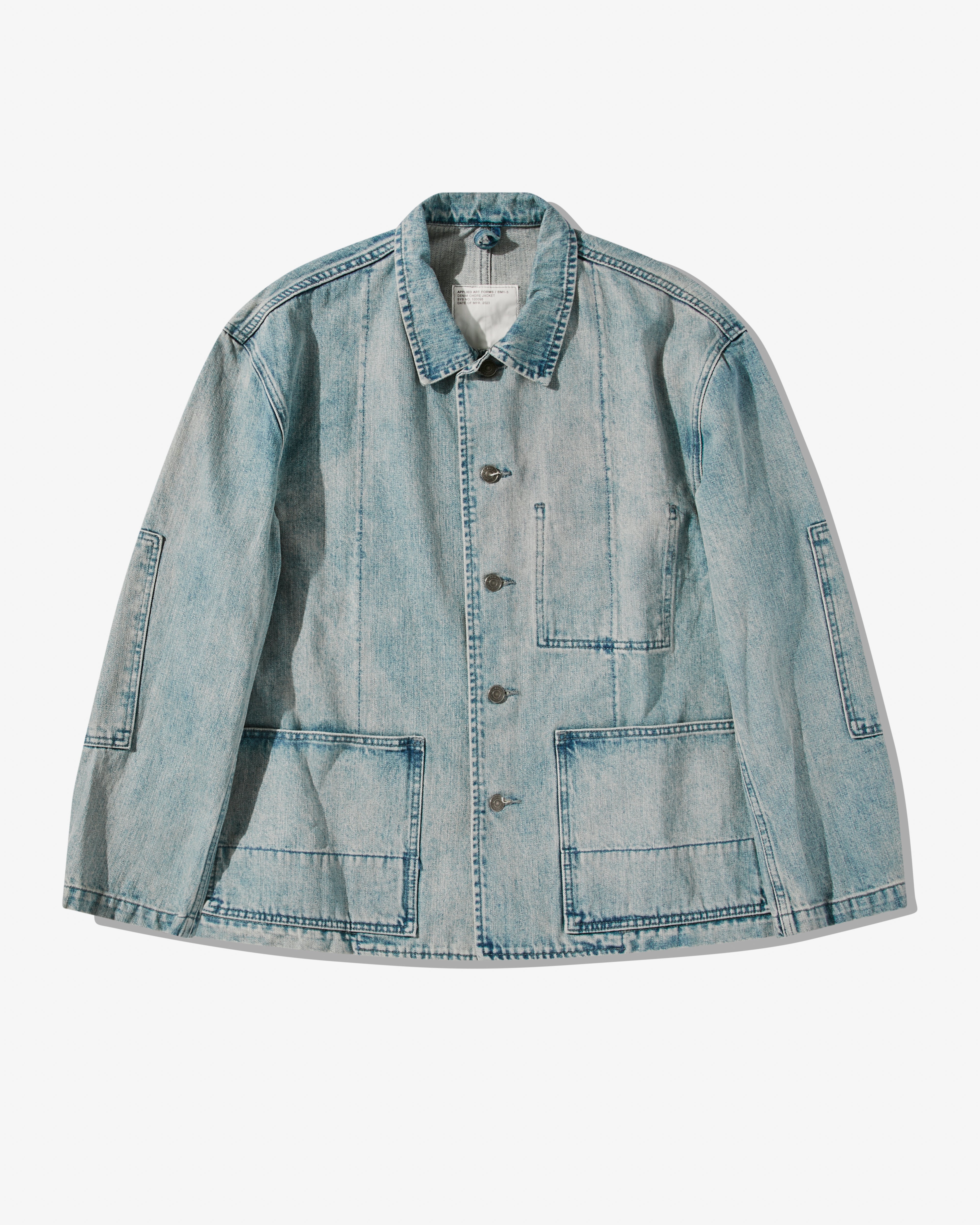 Applied Art Forms - Men's BM1-5 Denim Chore Jacket - (Light Indigo)