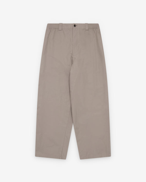 A.Presse - Men's Silk Cotton Chino Wide Trouser - (Grey)
