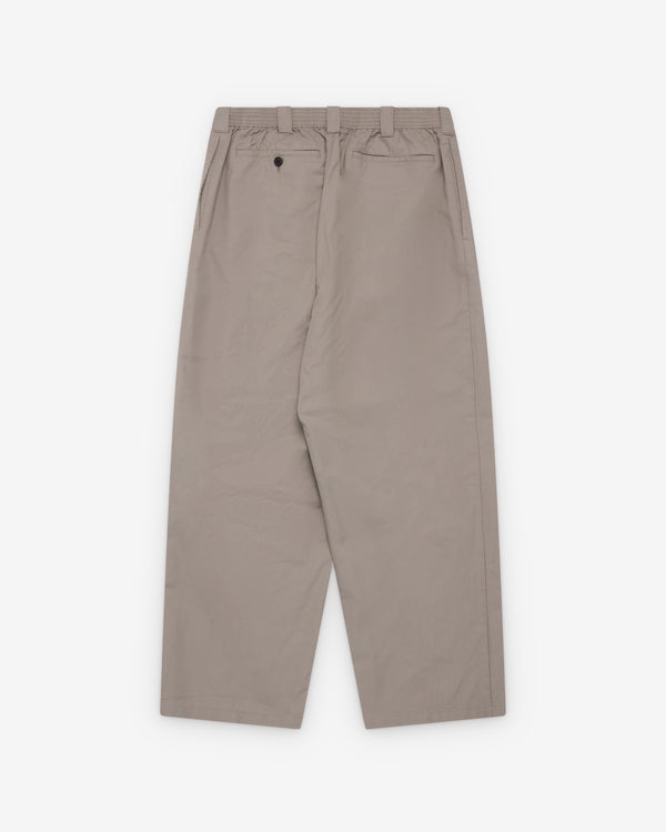 A.Presse - Men's Silk Cotton Chino Wide Trouser - (Grey)