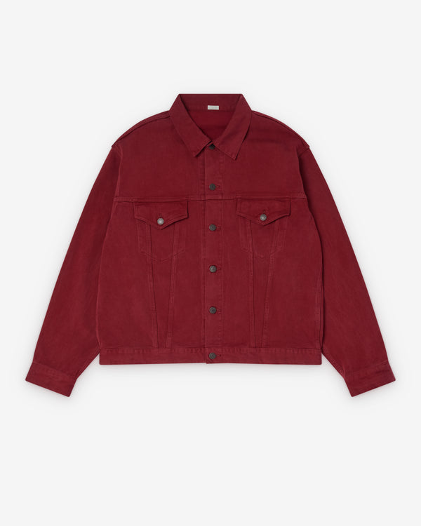 A.Presse - Men's Washed Cotton Pique 3rd Type Jacket - (Red)
