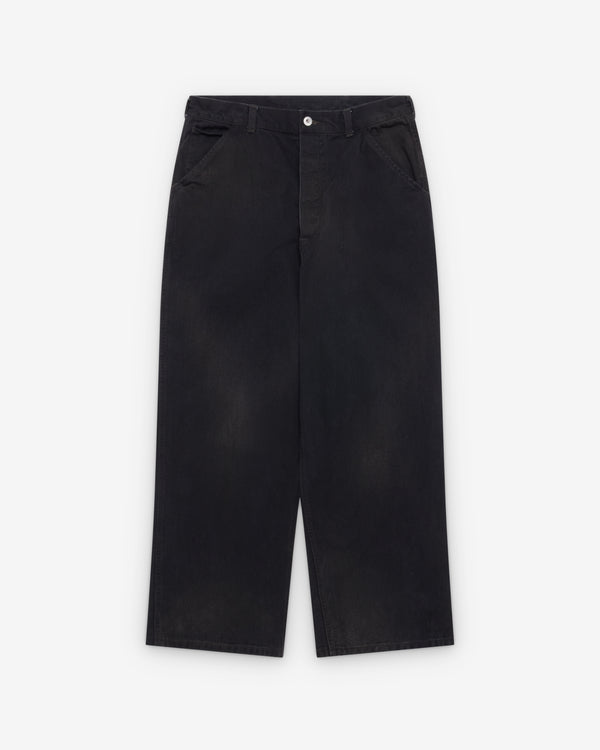 A.Presse - Men's Vintage Black Denim Work Pants - (Black)