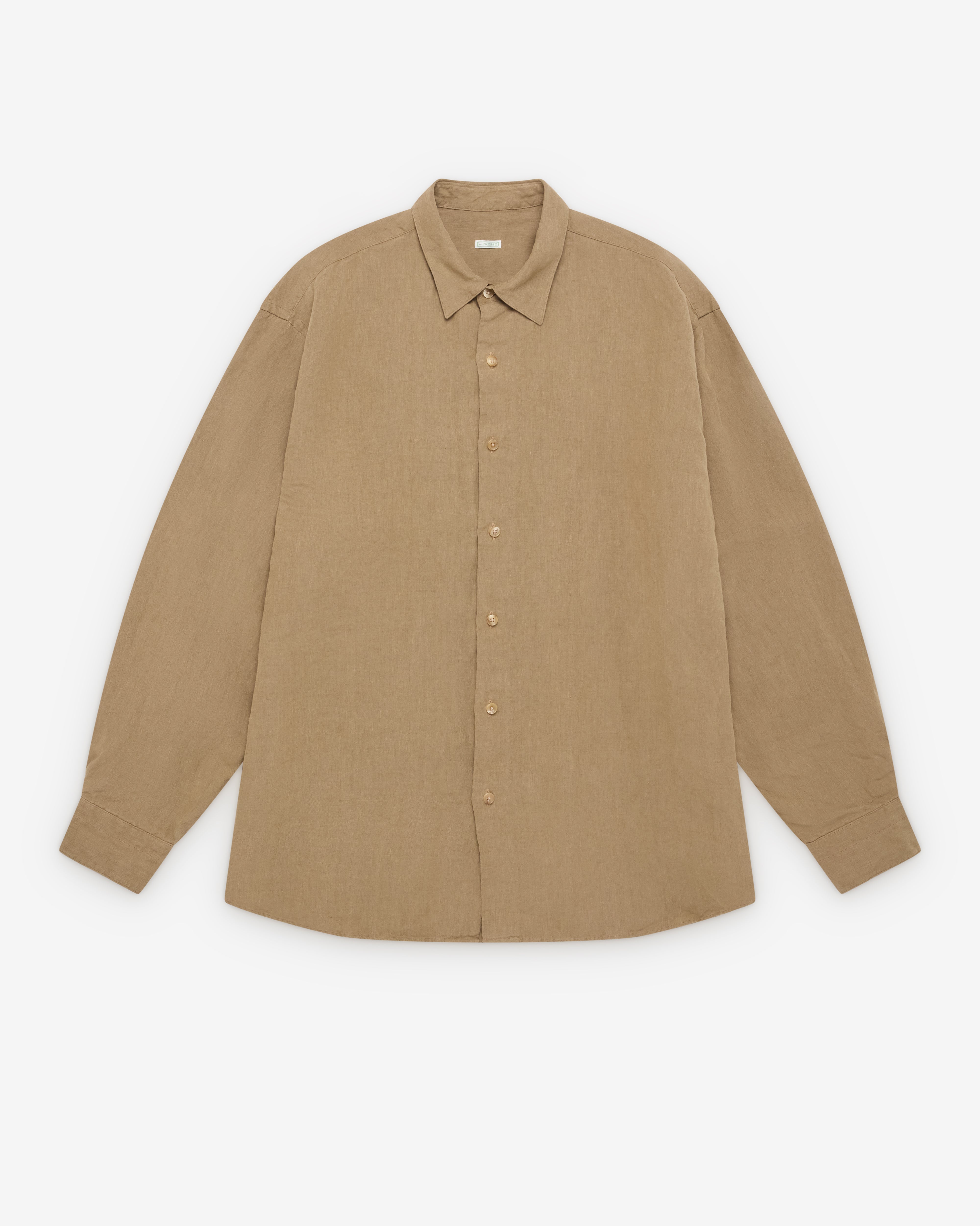 A.Presse: Men's Regular Collar Shirt (Beige) | Dover Street Market