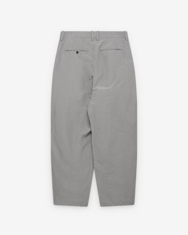 A.Presse - Men's Silk Linen Wide Trousers - (Grey)