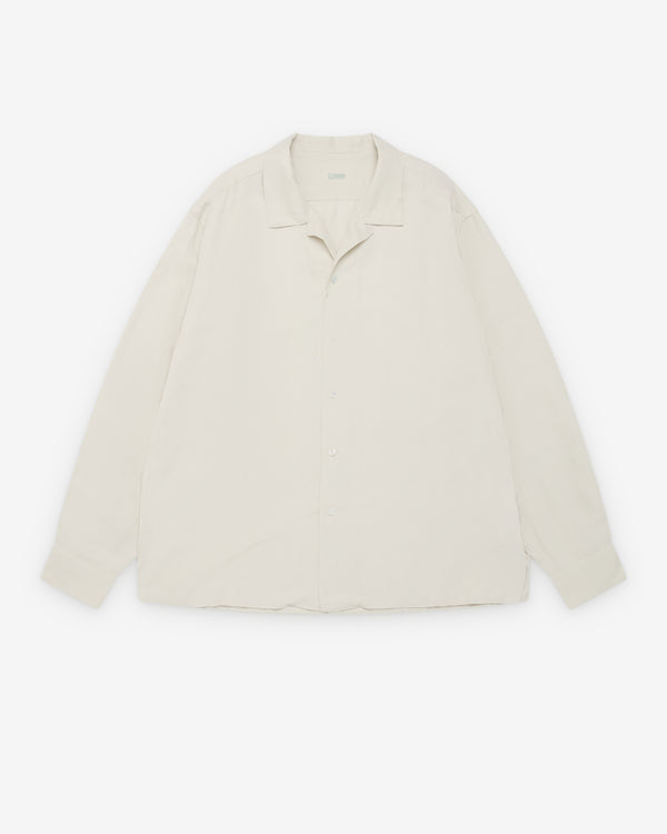 A.Presse - Men's Vintage Open Collar Shirt - (Ecru)