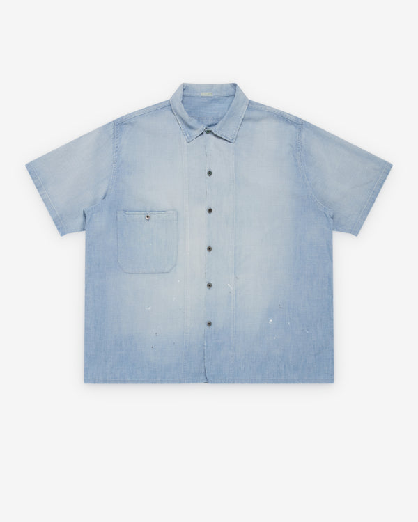 A.Presse - Men's Vintage Chambray S/S Shirt - (Bleach)