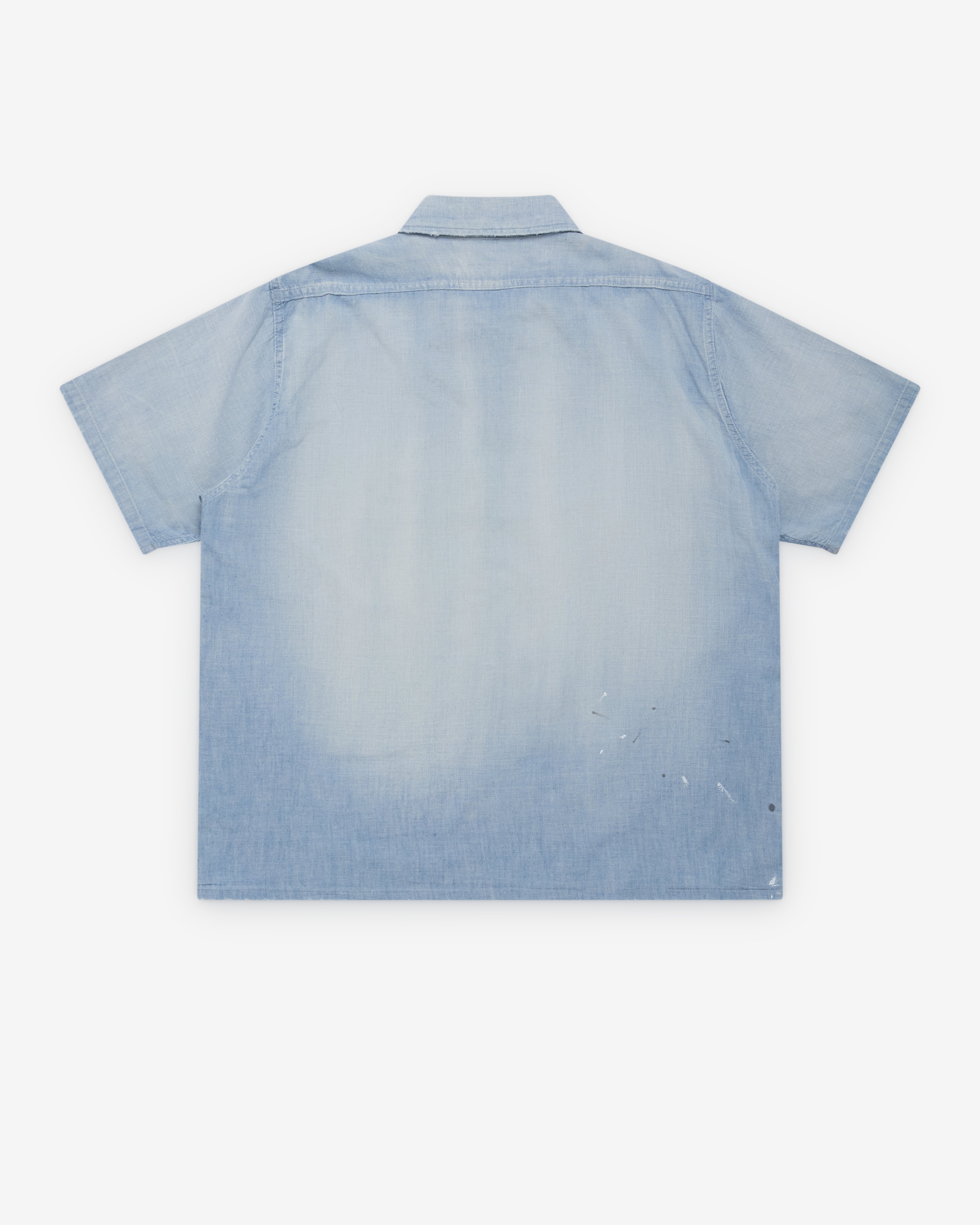 A.Presse: Men's Vintage Chambray S/S Shirt (Bleach) | Dover Street