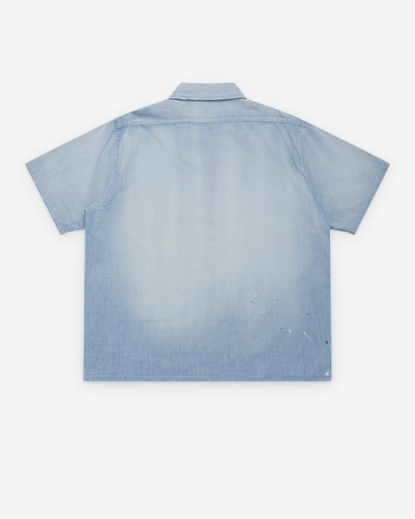 A.Presse - Men's Vintage Chambray S/S Shirt - (Bleach)