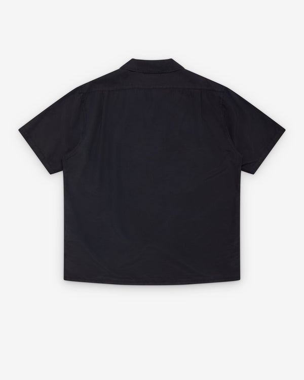 A.Presse - Men's Natural Dyed Silk S/S Shirt - (Black)