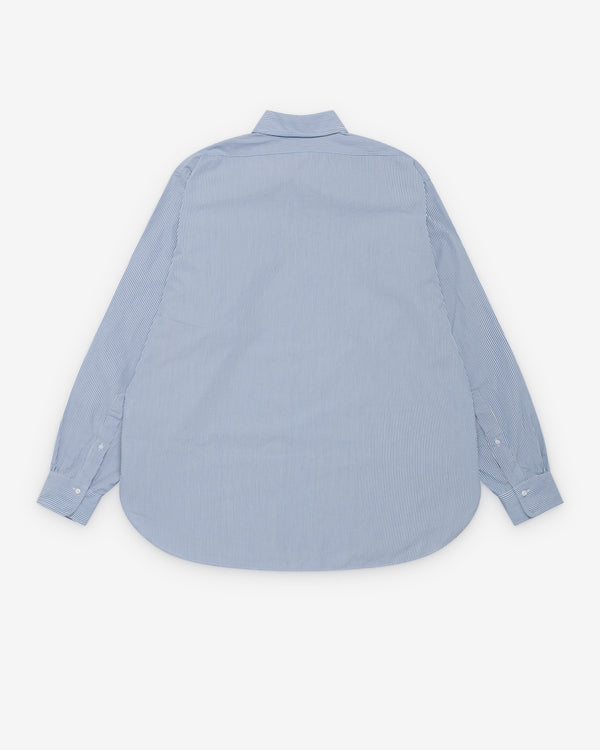 A.Presse - Men's Regular Collar Shirt - (Navy Stripe)