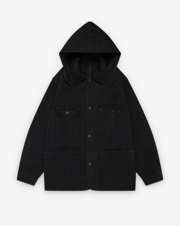 A.Presse - Men's Vintage Silk Hemp Coverall Jacket - (Black)