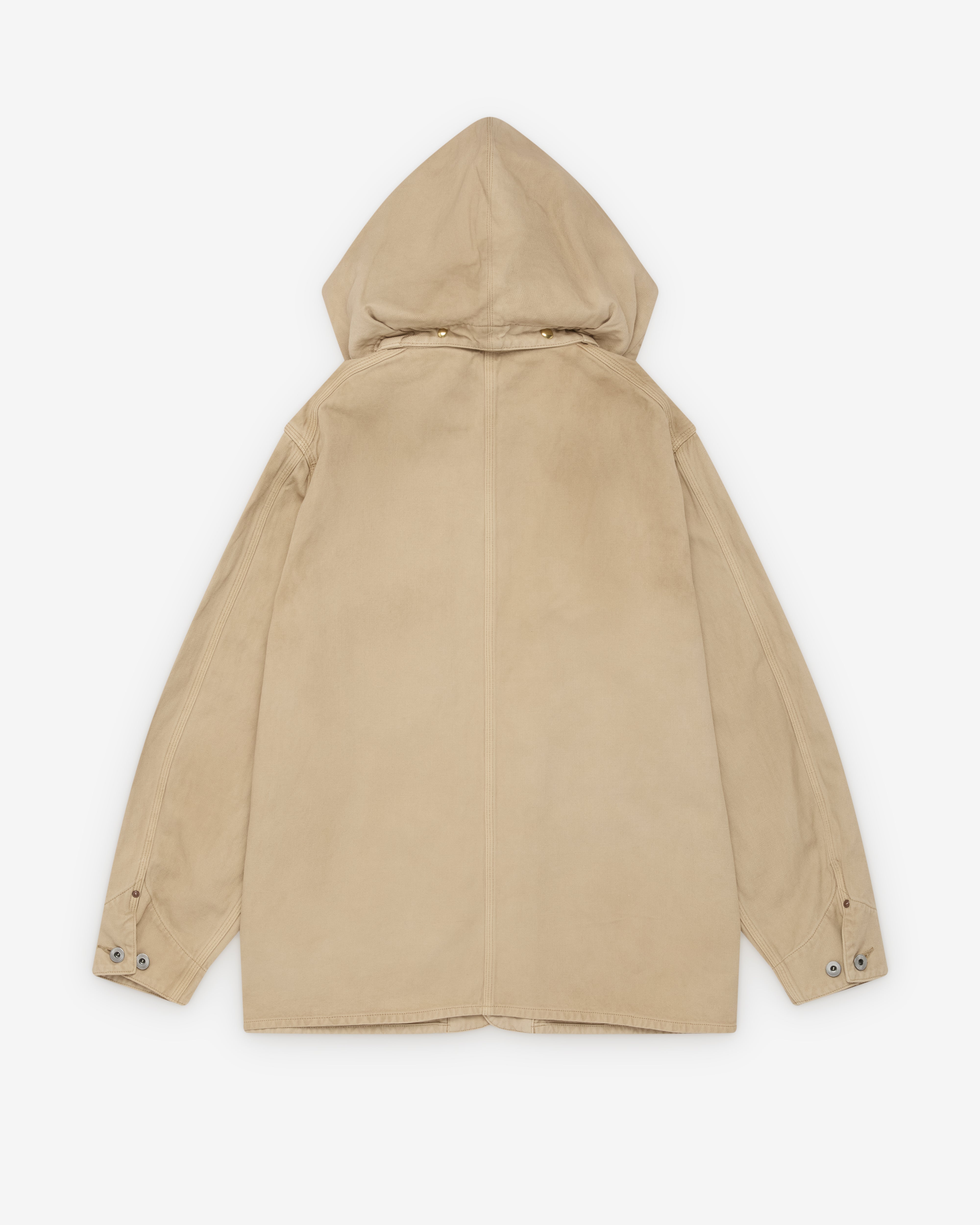 A.Presse: Men's Vintage Silk Hemp Coverall Jacket (Beige) | Dover