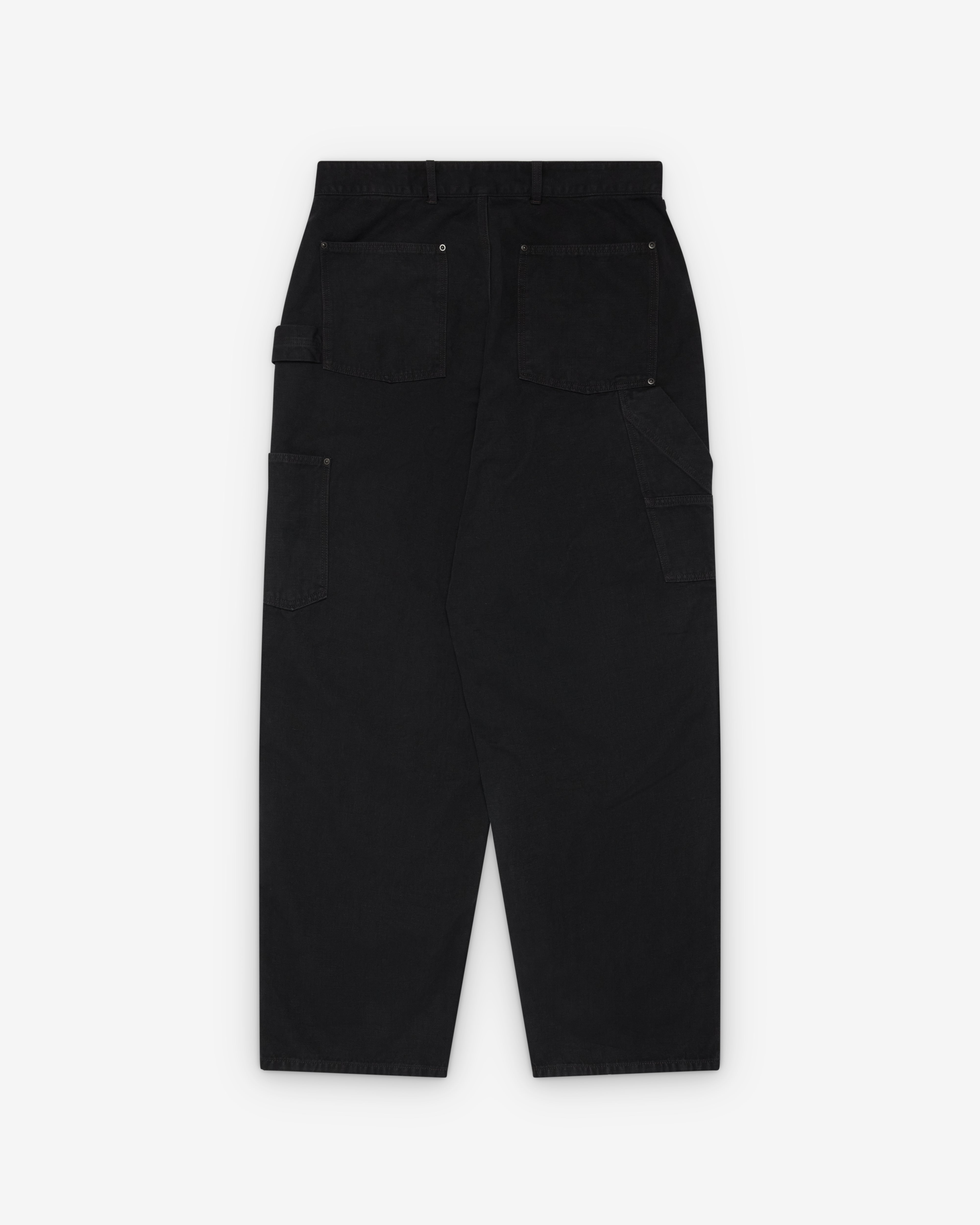 A.Presse: Men's Vintage Silk Hemp Painter Pant (Black) | Dover