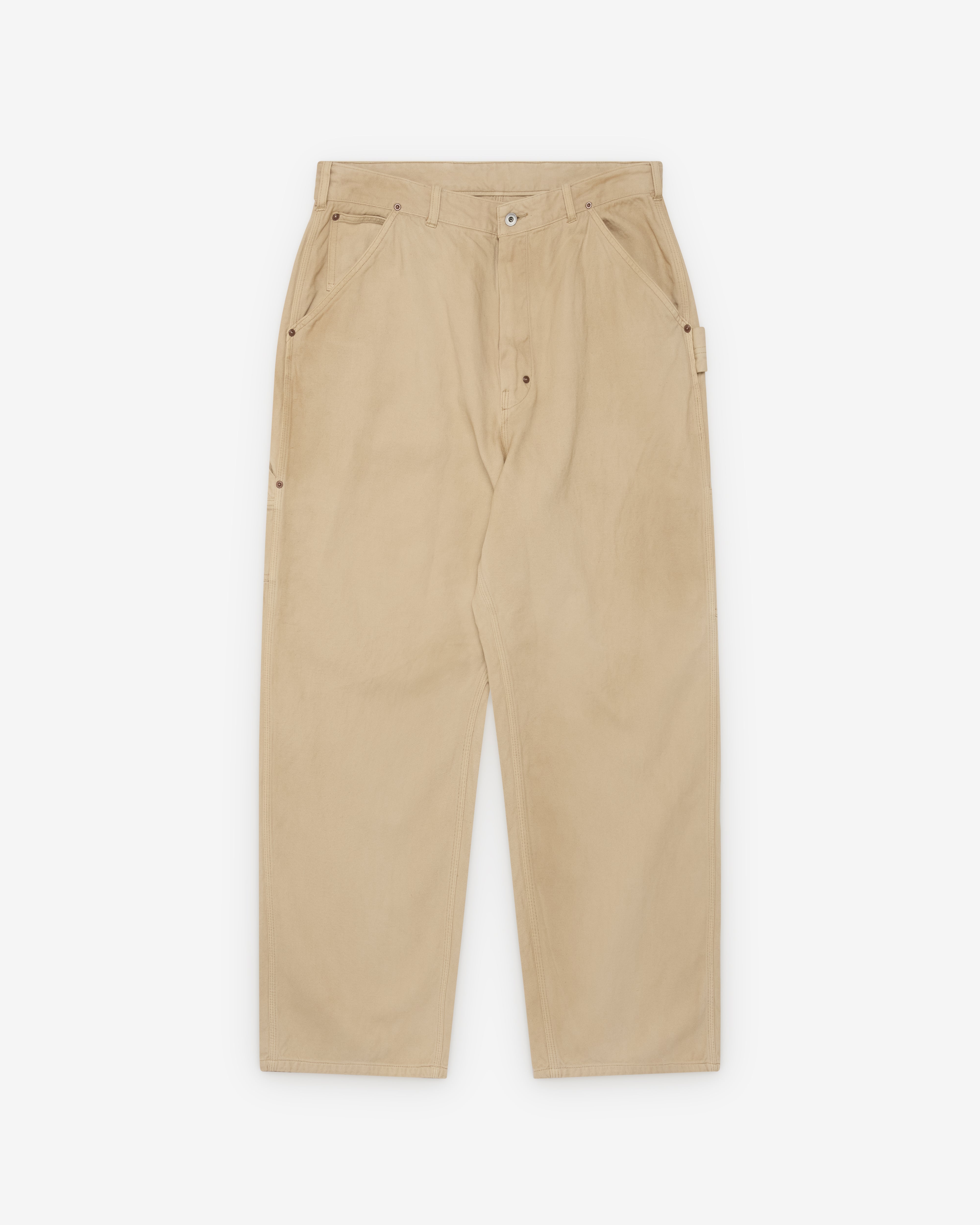 A.Presse: Men's Vintage Silk Hemp Painter Pant (Beige) | Dover