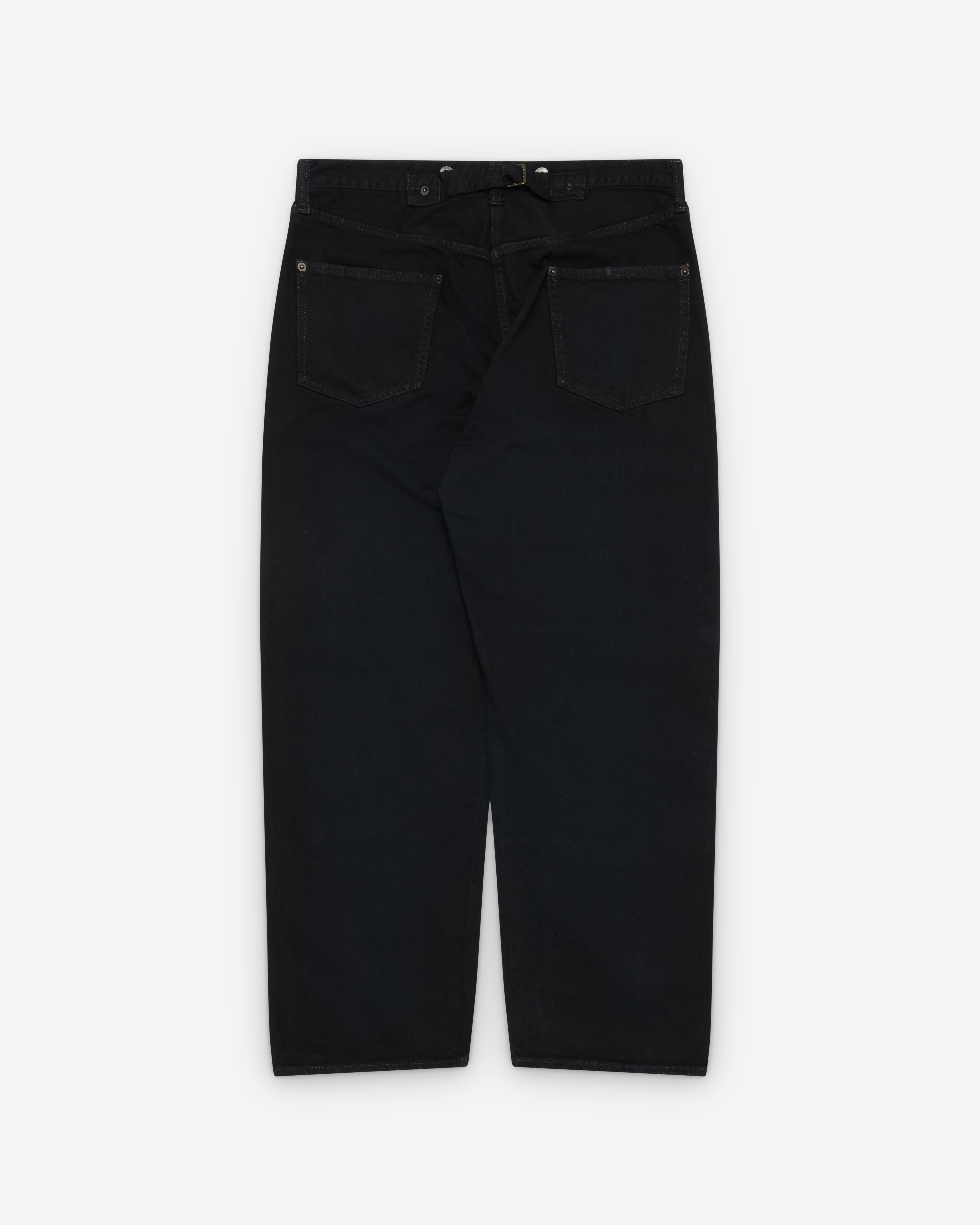 A.Presse: Men's No.22 Washed Wide Denim Pants (Custom Black Wash