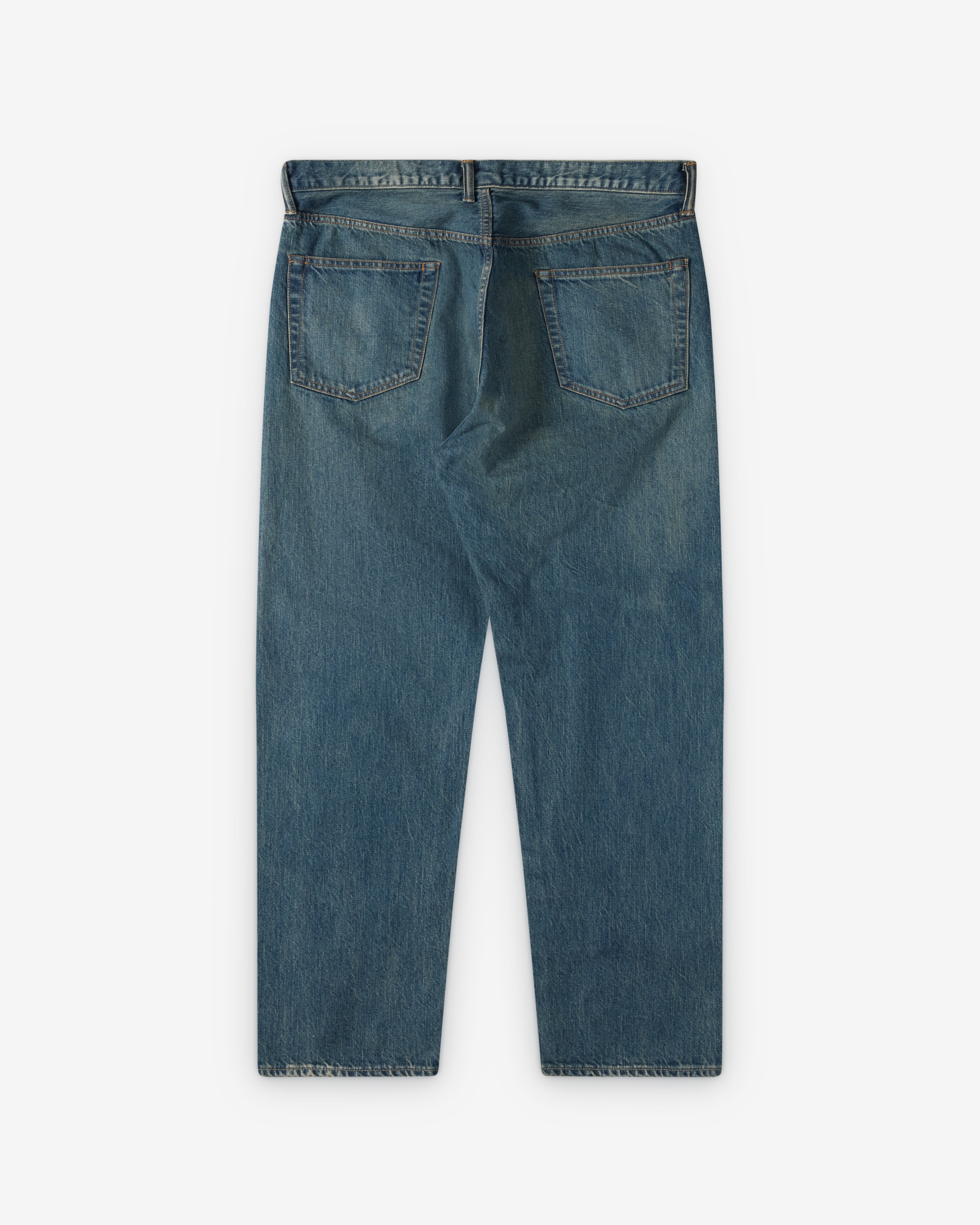 A.Presse: Men's Washed Denim Wide Pants (Indigo) | Dover Street