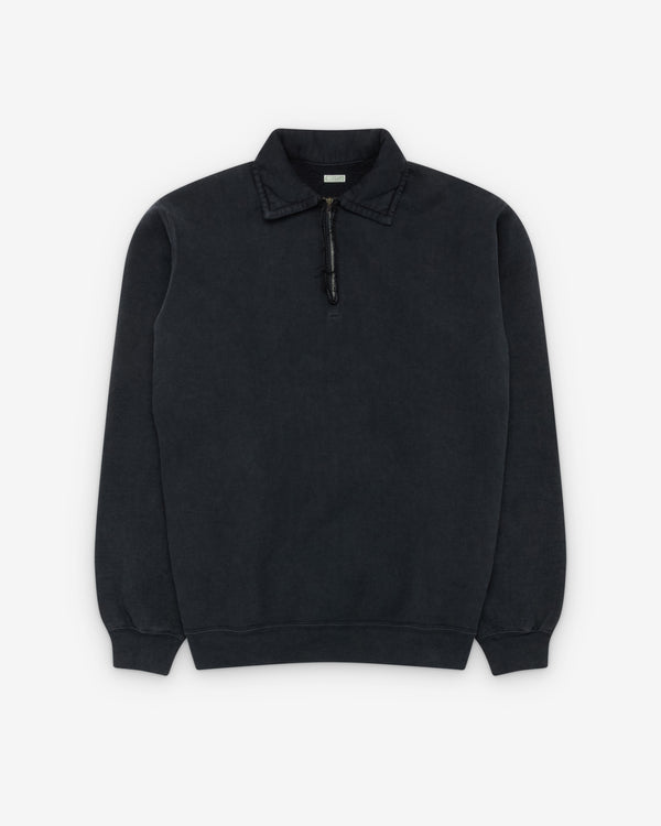 A.Presse - Men's Vintage Half Zip Sweatshirt - (Black)