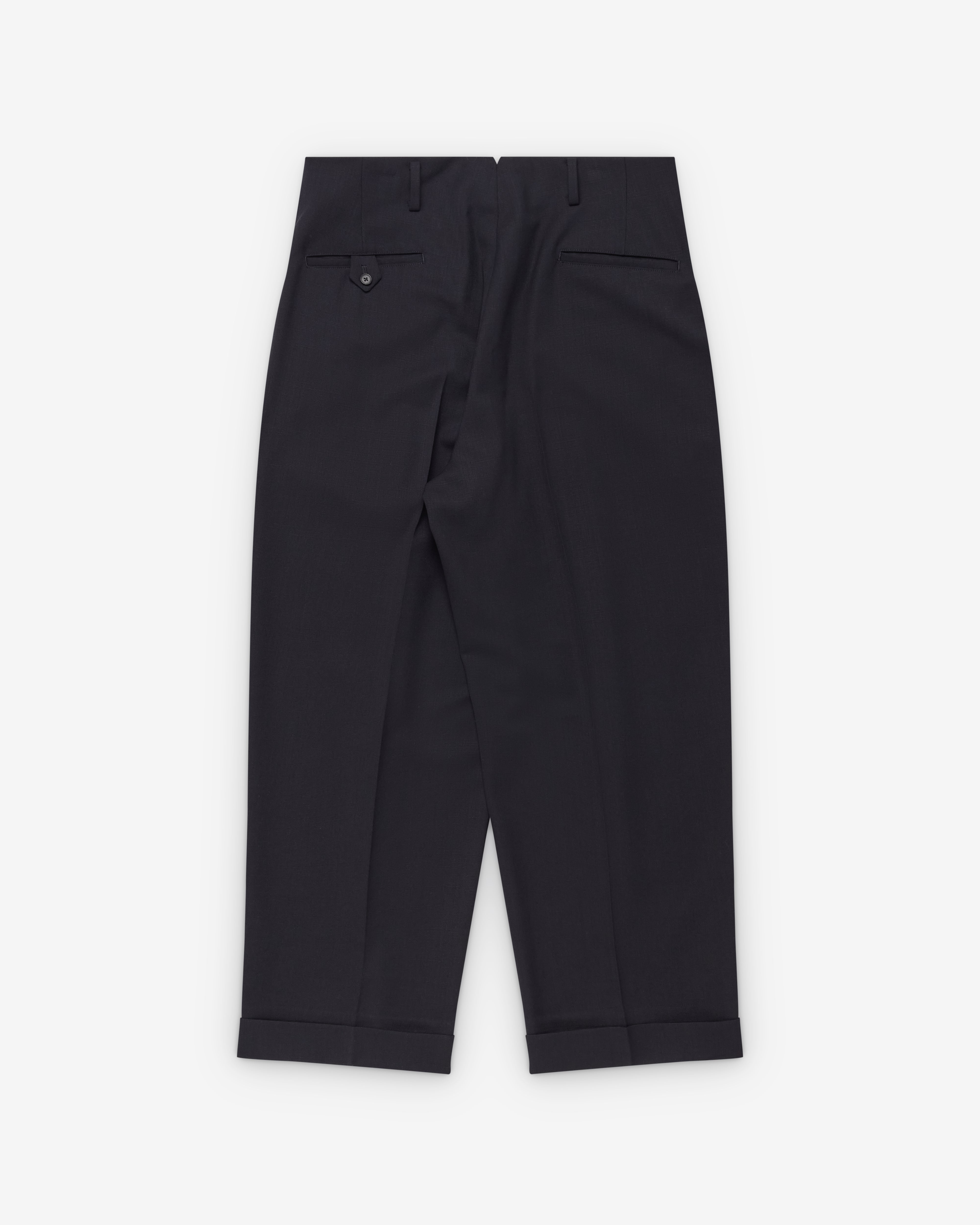 A.Presse: Men's Slub Wool Trousers (Navy) | Dover Street Market London