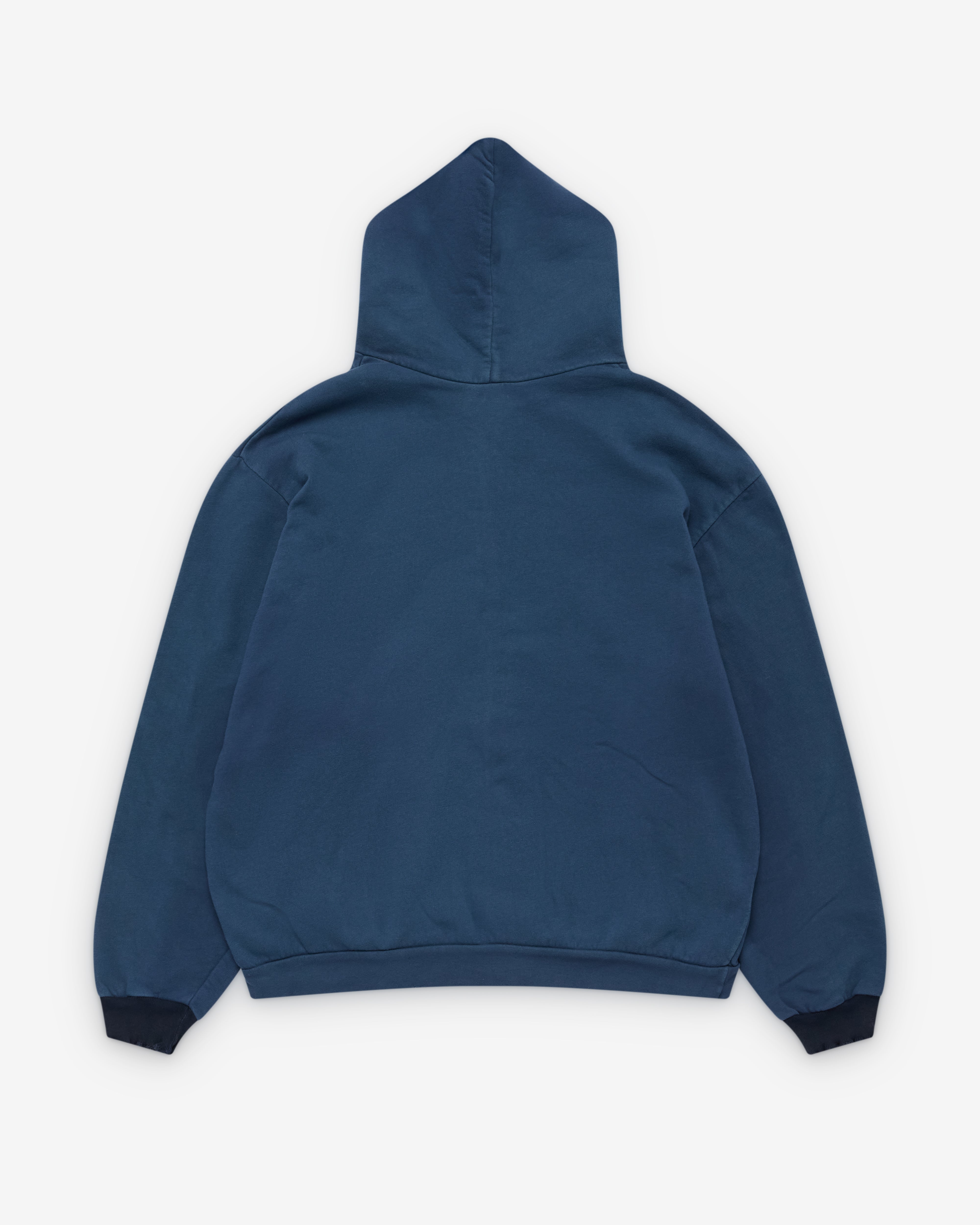 A.Presse: Men's Vintage Light Weight Zip Hoodie (Blue) | Dover