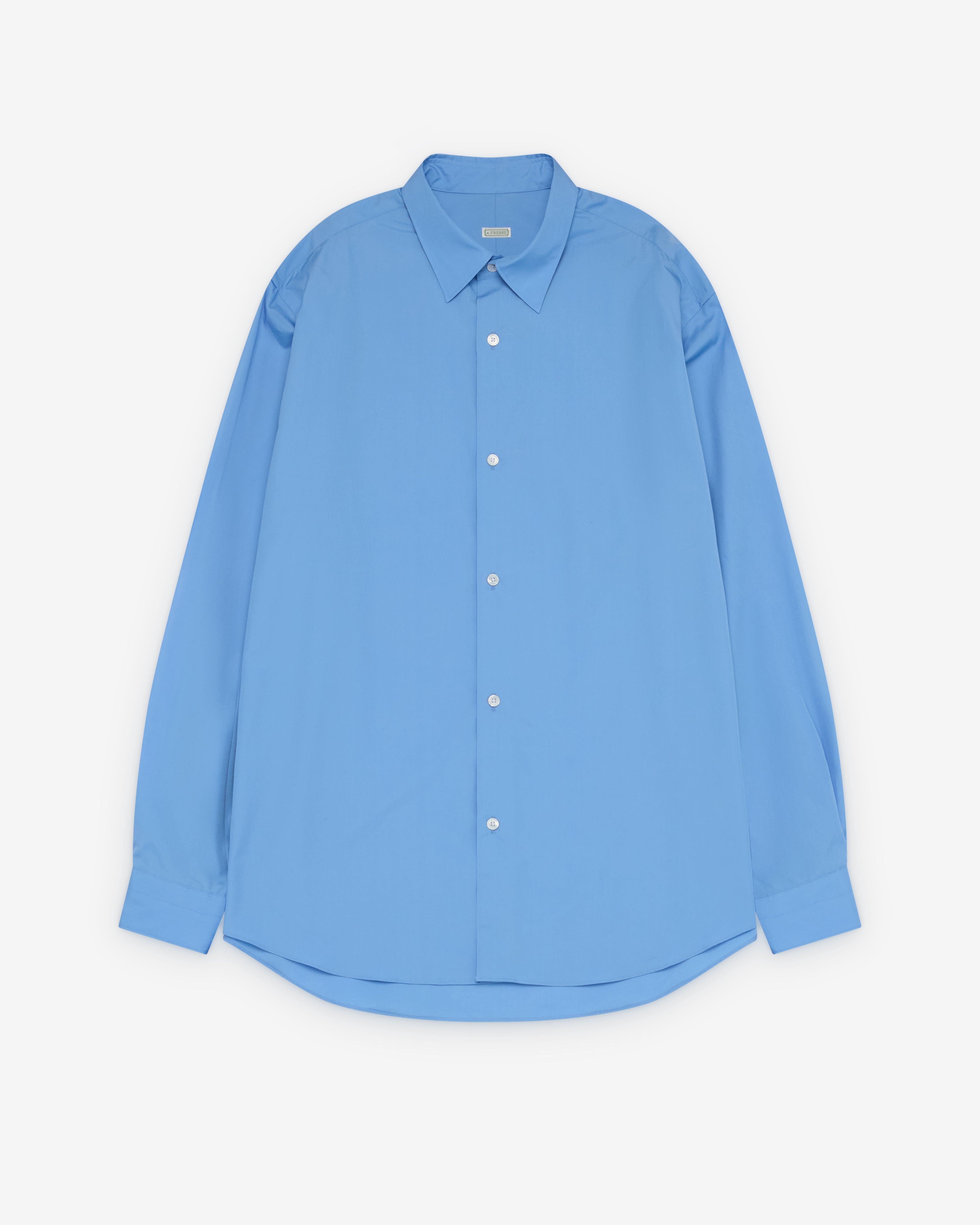 A.Presse: Men's Regular Collar Shirt (Sax Blue) | DSML E-SHOP