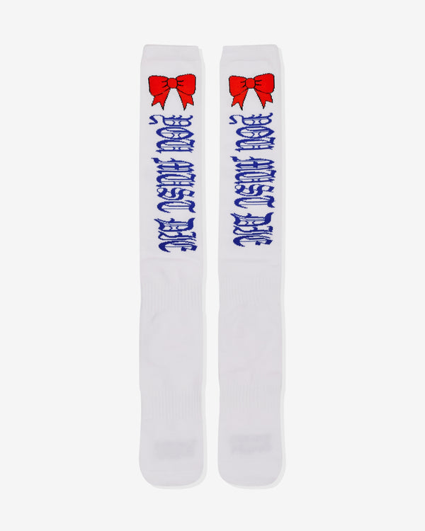 Ashley Williams - Women's Bow You Must Die Knee Socks - (White)