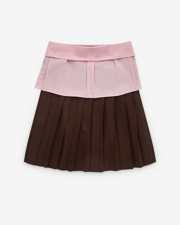 Ashley Williams - Women’s Collar Skirt - (Pink/Brown)