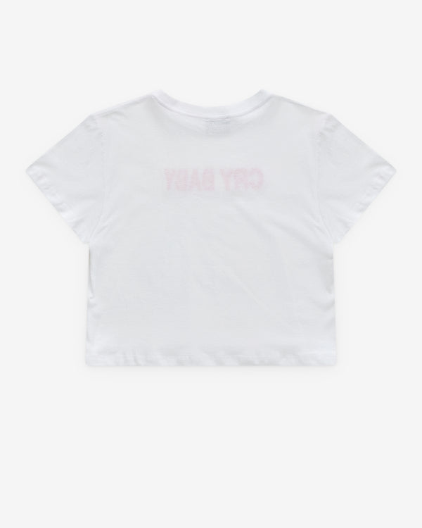 Ashley Williams - Women’s Cry Baby Cropped T-Shirt - (White)