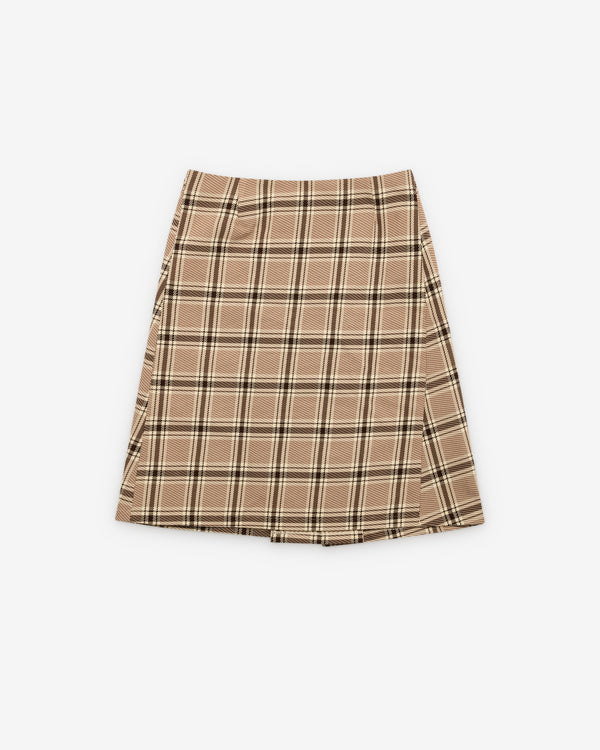 Ashley Williams - Women's Kick Pleat Skirt - (Gingham)