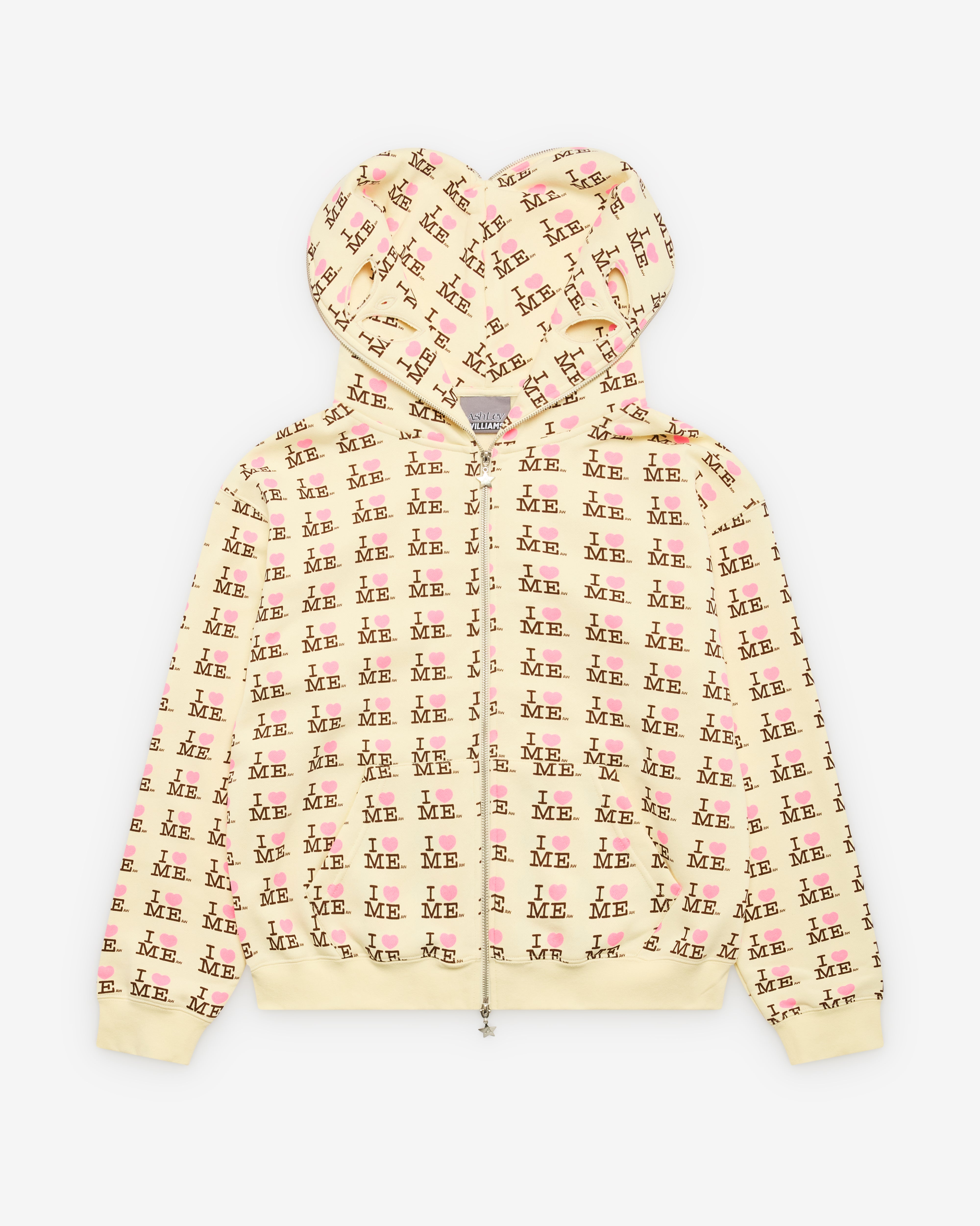 Ashley Williams: Women's I Heart Me Butterfly Hoodie (Yellow