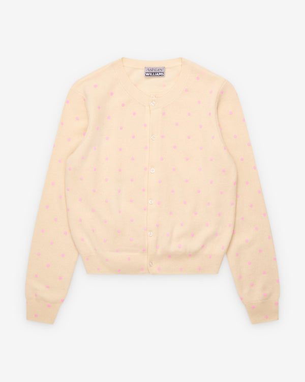 Ashley Williams - Women's Double Layered Cardigan - (Cream)