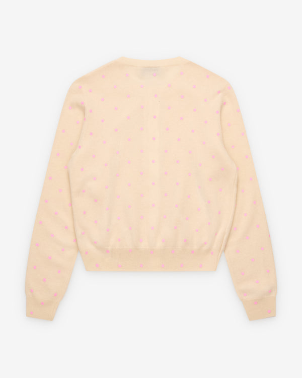 Ashley Williams - Women's Double Layered Cardigan - (Cream)