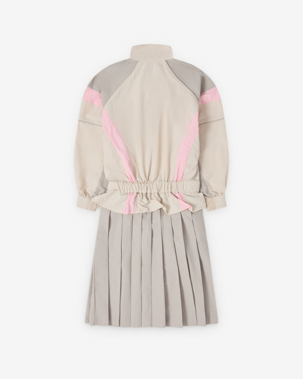 Ashley Williams - Women's Windbreaker Dress - (Beige/Pink)