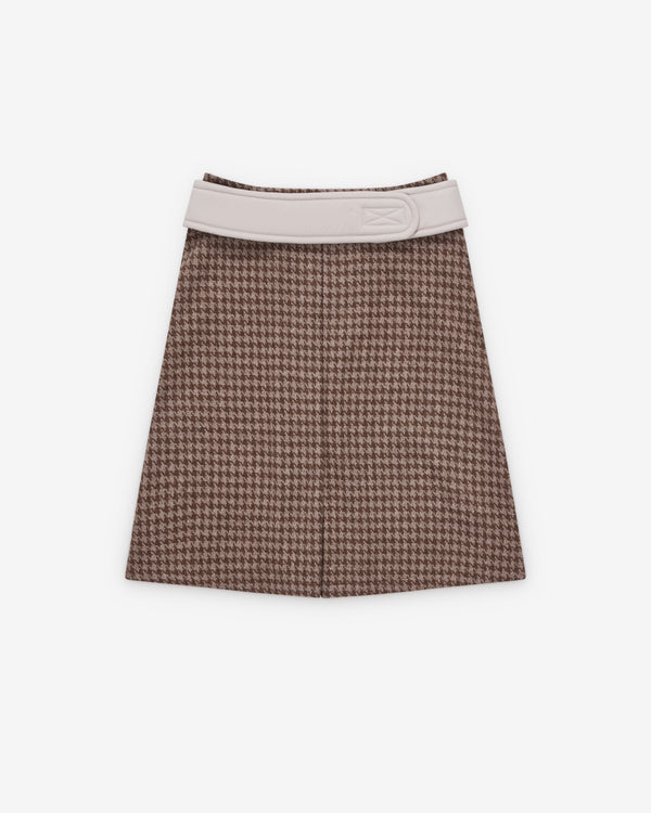 Ashley Williams - Women's Houndstooth Skirt - (Brown)