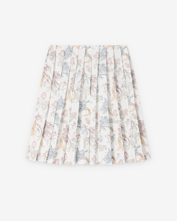 Ashley Williams - Women's Pleated Belt Skirt - (Centaur)