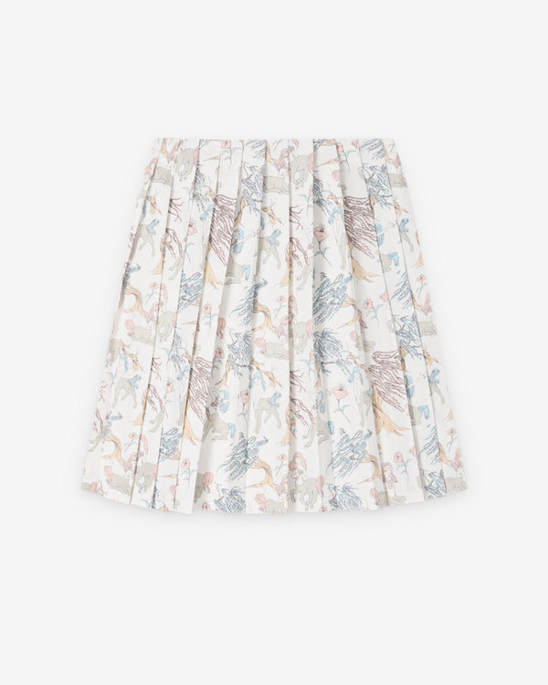 Ashley Williams - Women's Pleated Belt Skirt - (Centaur)