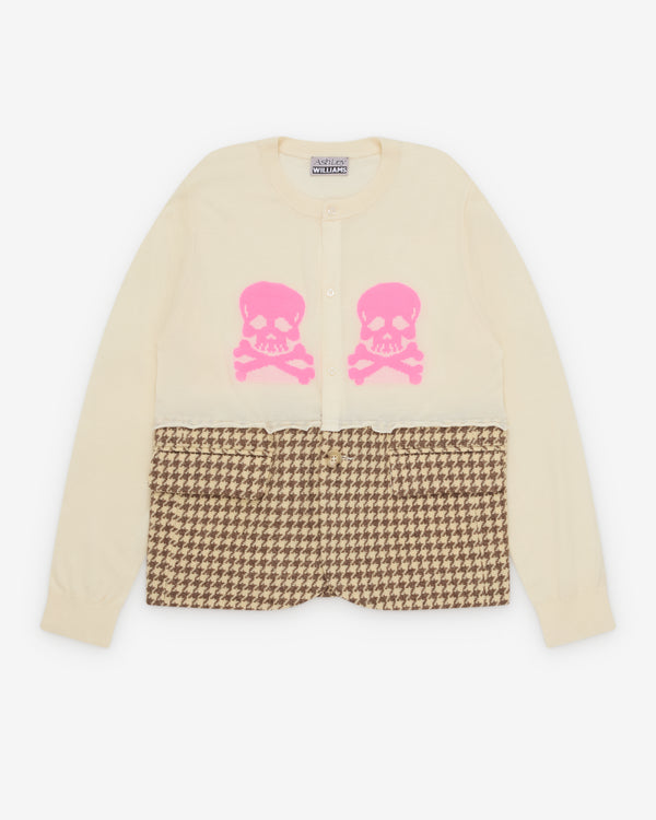 Ashley Williams - Women's Knit Skull Cardigan - (Cream)