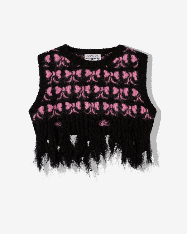 Ashley Williams - Women's Bow Reaper Top - (Black/Pink)