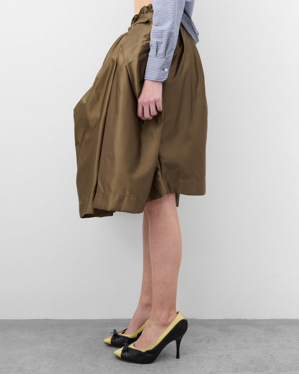 August Barron - Women's Belted Ballgown Skirt - (Khaki)