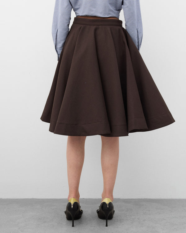August Barron - Women's Unzipped Circle Skirt - (Brown)