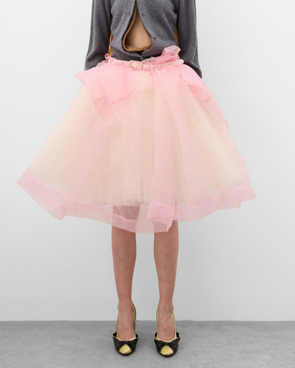 August Barron - Women's Belted Ballgown Skirt - (Pink)