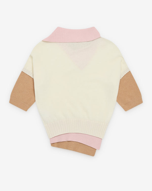 August Barron - Women's Triple Sweater - (Cream/Pink/Beige)